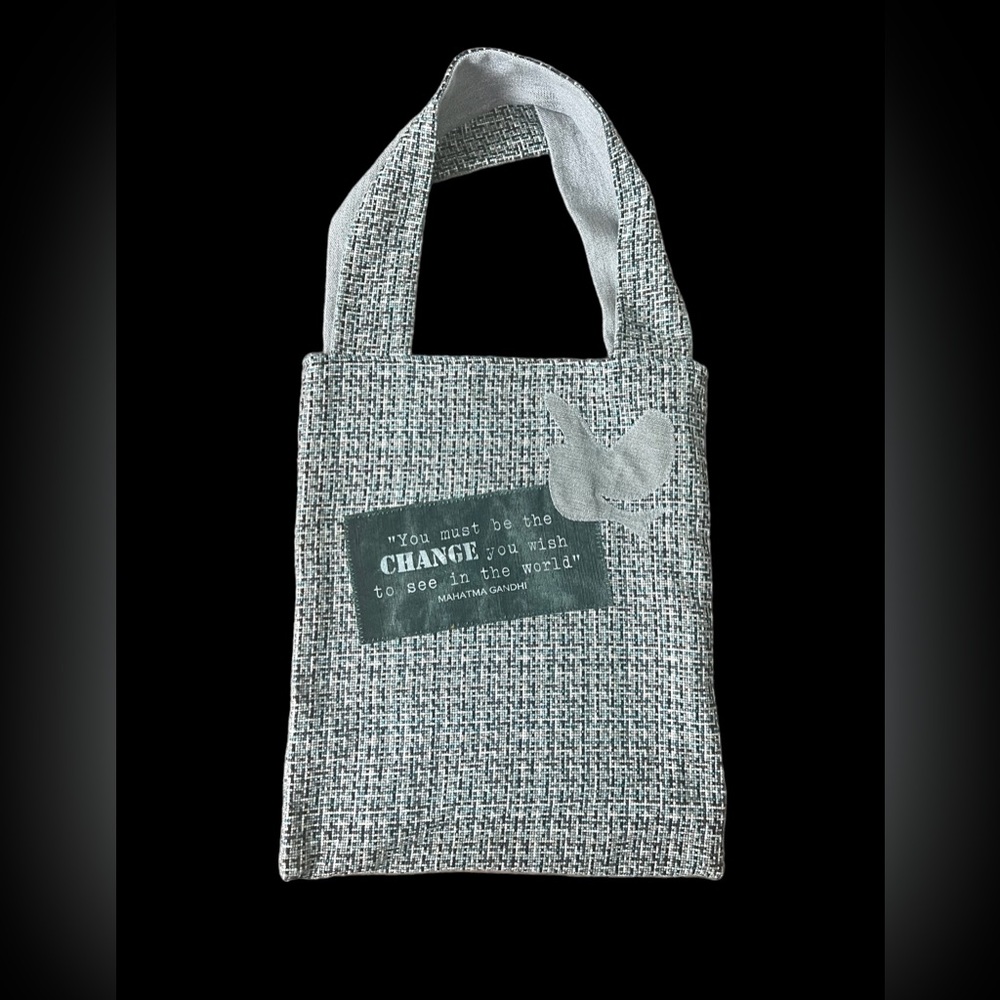 Bella Don Reversible Be the Change Embroidered Tote